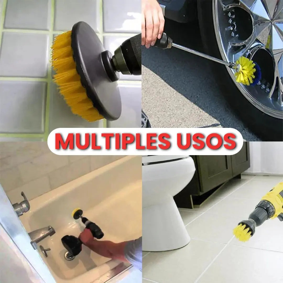 Kit 3 Cepillos Para Taladro