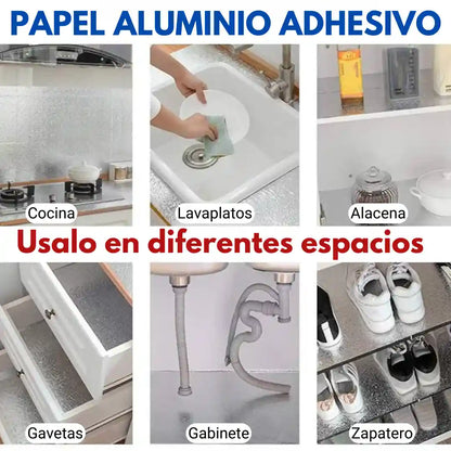 Papel Aluminio Adhesivo | 5 Metros x 60cm